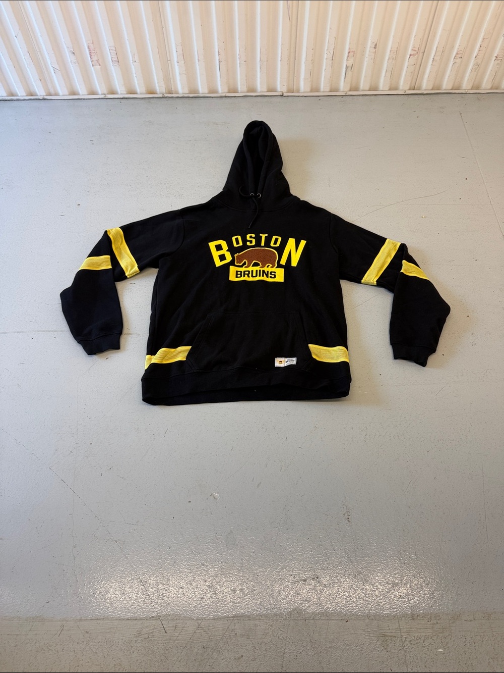 Men's Black & Yellow Crewneck Hoodie